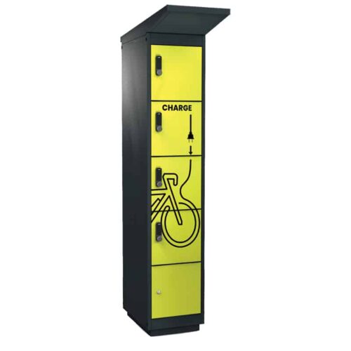 Armoire de charge pour batteries lithium-ion 4 casiers pour le stockage et la charge en extérieur - ALCEL4 Armoire de charge pour batteries lithium-ion 4 casiers pour le stockage et la charge en extérieur - ALCEL4