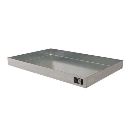 Bac de rétention en acier avec caillebotis de 80 litres, acier galvanisé - BAS80