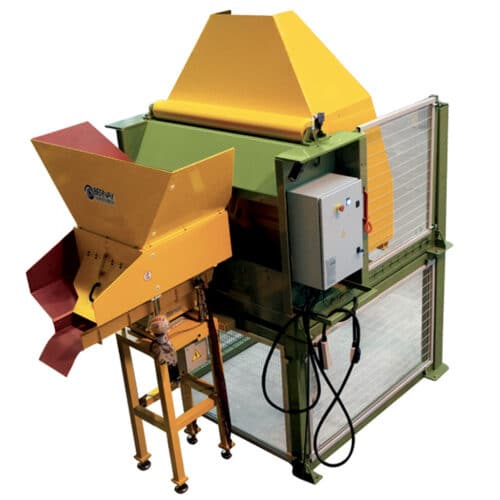Basculeur de caisse ROTOVID trémie vibrante Turnaround operator Checkout bouncer