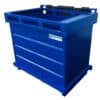 Benne à fond ouvrant 1500 litres avec couvercle benne à fond ouvrant avec couvercle plastique ouvert