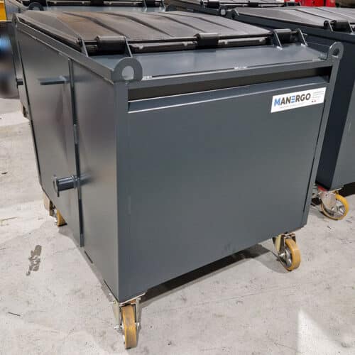 Benne-basculante-950L-avec-roues-et-couvercle-plastique-BB950-4143-2 Benne basculante 950L avec roues et couvercle plastique - BB950-4143