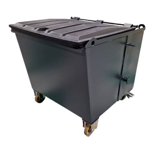Benne-basculante-950L-avec-roues-et-couvercle-plastique-BB950-4143 Benne basculante 950L avec roues et couvercle plastique - BB950-4143