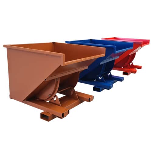 Bennes auto basculante 1000 litres différentes couleurs. bennes basculantes automatiques