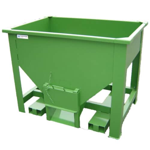 Container auto videur avec trappe guillotine Trémie à vidange par trappe