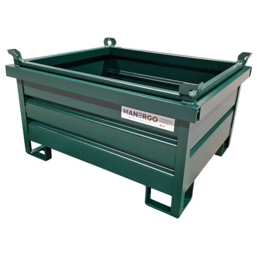 caisse-métallique-620-L-MG1012-550-120-4446 Caisse métallique 620 L MAGBOX avec étriers de fourche et anneaux d'élingage - MG1012-550-120-4446