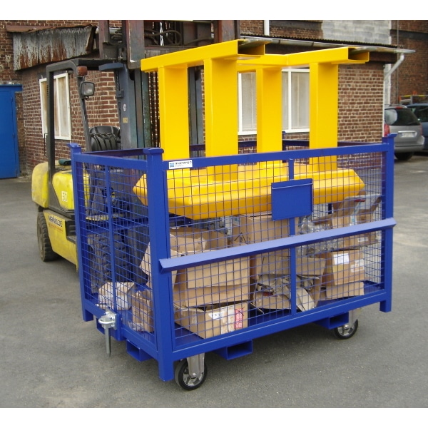 Chariot grillagé tractable 1,5m3 Chariot grillagé tractable 1,5m3