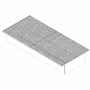 Bac rack pour rayonnage en acier galvanisé de 1006 litres à poser sur des rayonnages de 2700 mm - BARS2665-1006