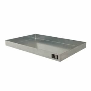Bac de rétention en acier sans caillebotis de 80 litres, acier galvanisé - BAS080