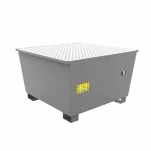 Bac de rétention en acier galvanisé pour le stockage d'1 IBC - BAS1000