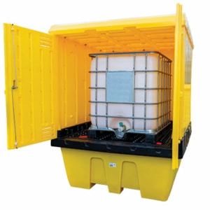 Abri de rétention en polyéthylène pour le stockage d'1 IBC - 1000 litres - BPFJ1260