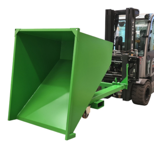 automatic tipping bucket in emptying position