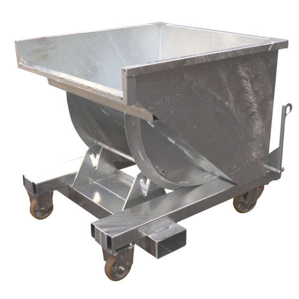 benne basculante automatique 500 litres galvanisée