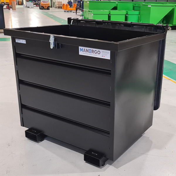 Benne pour chariot à tête rotative 1 000 L - BTR1000-4284