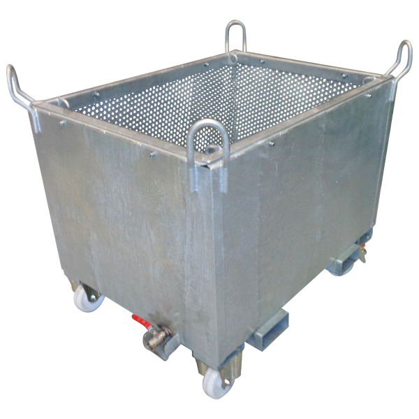Galvanised filter bucket