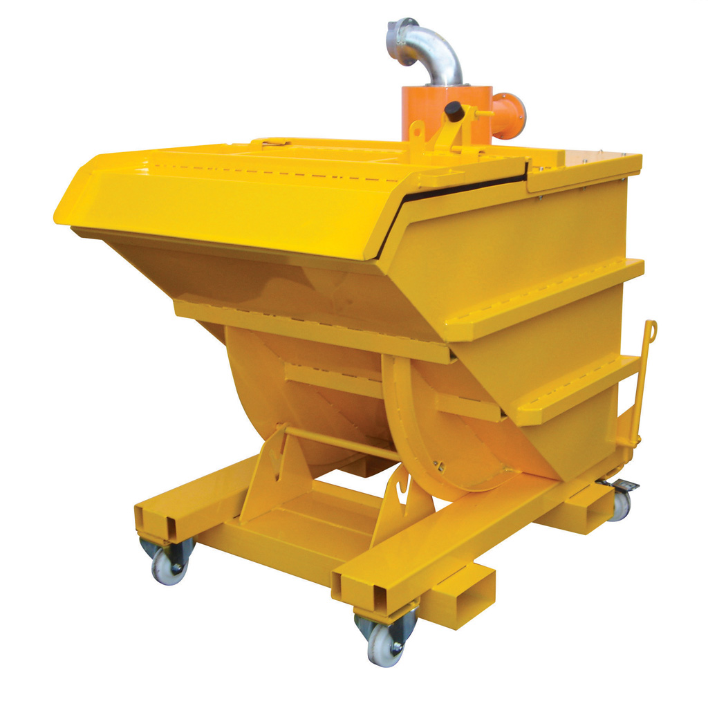 automatic tipping bucket for industrial hoover
