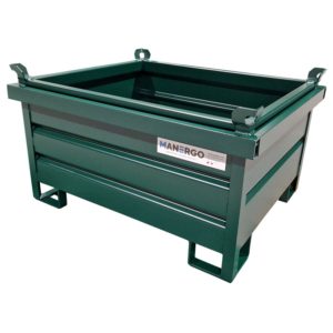 Metal box 620 L MAGBOX with fork brackets and slinging rings - MG1012-550-120-4446