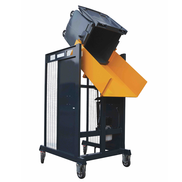 Waste Tilting devices for bins designed for construction sites